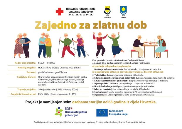 Projekt "Zajedno za zlatnu dob" - pristupnica 8 Zajedno za zlatnu dob plakat