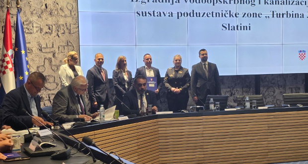 Gradu Slatini uručen ugovor za projekt unaprjeđenja infrastrukture u poduzetničkoj zoni Turbina 3 8 naslovna turbina 3